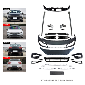 Kit Carrozzeria di Aggiornamento Facelift Gruppo Protezione Paraurti per <span class=keywords><strong>PASSAT</strong></span> B8.5 dal 2020 in poi Aggiornamento Serie <span class=keywords><strong>R</strong></span>-<span class=keywords><strong>line</strong></span> B8.5 - Product Image 2
