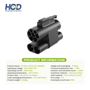 Nouvel adaptateur de charge rapide CCS2 CCS1 EV HCD <span class=keywords><strong>100</strong></span>-1000V DC 250A Max pour <span class=keywords><strong>Tesla</strong></span> Retrofit, certifié IP65 CE/FCC/ROHS, garantie 12 mois - Product Image 5