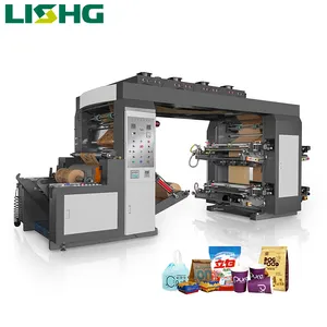 Plastic film opp pe pet paper bag flexographic printing press flexo printing machine 4 6 color