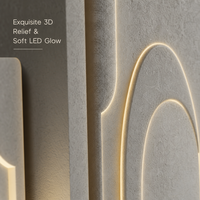 Tableau mural géométrique minimaliste LED sur toile, cadre moderne pour salon, grande peinture murale suspendue