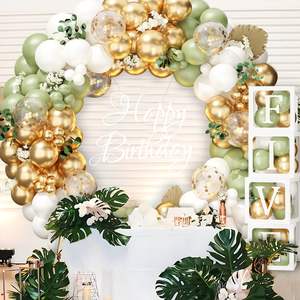 Décorations de douche de bébé pour garçon fille Kit d'arche de ballon vert sauge pour <span class=keywords><strong>anniversaire</strong></span> <span class=keywords><strong>Jungle</strong></span> Safari Dinosaure Party Supplies - Product Image 6