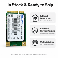 SSD MSATA 1 To MLC NAND SATA III, disque SSD interne, large plage de température (-40 à 85°C) pour ordinateur portable et système embarqué