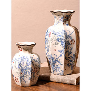 Nuevo Jarrón de Porcelana Azul y Blanca Estilo Chino, Arreglo Floral de Cerámica para Decoración de Sala de Estar, Exquisito y Duradero, Set de Regalo - Product Image 2