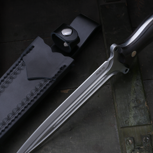 มีดพกพาสำหรับการล่าสัตว์และการเอาชีวิตรอดแบบปรับแต่งได้ ใบมีดสแตนเลส ด้ามไม้มะเกลือทรงแตร ปลายแหลม คมตรง - Product Image 5