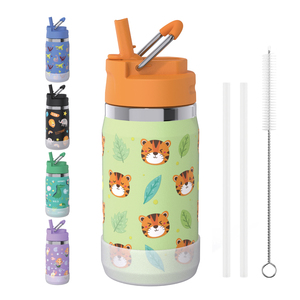 Nuovo design di alta qualità in acciaio inox bottiglie di acqua caldo freddo isolato per bambini bottiglia con paglia - Product Image 3