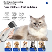 Sèche-cheveux automatique multifonctionnel OEM pour animaux de compagnie Machine de soin intégrée Aspiration par soufflage Ciseaux en plastique pour chien chat Brosses incluses