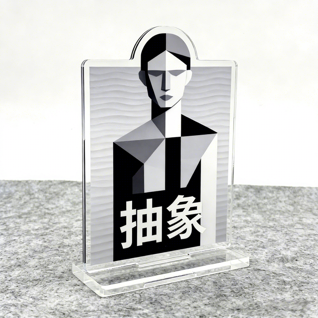 Custom Abstract Acrylic Anime Standing Signs Minimalist Artistic Trendy Play Ornaments Personalized Desktop Decorative