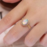 Bague en tungstène avec opale naturelle, couleur feu intense, design de niche haut de gamme, motif dragon et phénix, couleur bonbon, luxe léger, exquis, style Ins