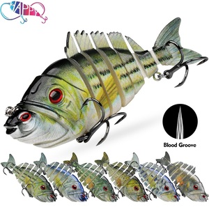 NOUVEAU <span class=keywords><strong>Leurre</strong></span> Artificiel Multi-<span class=keywords><strong>articulé</strong></span> 7 Couleurs 10,8 cm 32g 7 Sections pour Pêche en Eau Salée, Plastique 108mm 32g pour Achigan et Black Bass avec Hameçons - Product Image 1