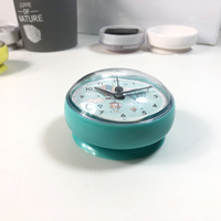 Jam Dinding Kamar Mandi, Mini Penyedot Kuarsa Jam Dinding Dapur Ruang Mandi Tahan Air Gratis Jam Pengisap Berlubang