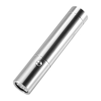 Linterna de Llavero con Luz Roja de Acero Inoxidable 304, 3 LED de 650nm, Reflector de Aluminio, Recargable 18650, Portátil, Clasificación IP20, 100-200M