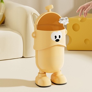 Cubo de basura con tapa, estilo moderno, para sala de estar y dormitorio, grande, grueso, con diseño de dibujos animados, que no se dobla. - Product Image 3