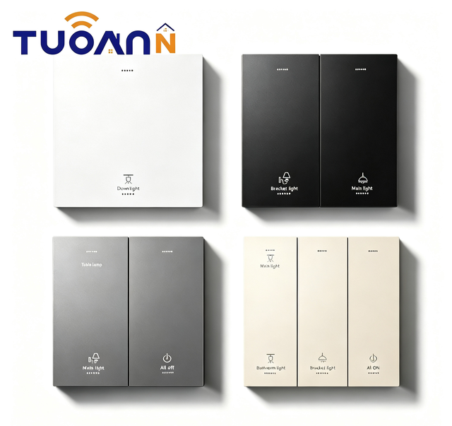 TUOAN Smart Home Automation Zigbee Smart Wall Switch for Hotel Office Tuya Smart Built-in Relay Smart Life
