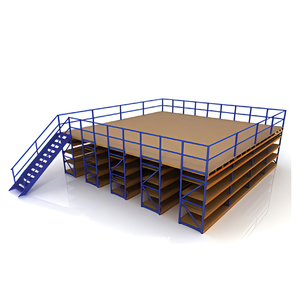 Мезонинная платформа-стеллаж для хранения, стальная мезонинная система, портативные стальные конструкции I-образного профиля, полы из стальных плит - Product Image 5