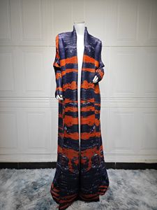 Robe longue à manches longues pour femmes du Moyen-Orient et robe arabe, cardigan plissé pour les vacances, veste imprimée, <span class=keywords><strong>abaya</strong></span> - Product Image 3