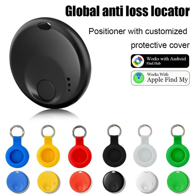 WESOLVET W-tag AirTag Case Silicone Protective Holder Keychain Ring with Loss Prevention for AirTags