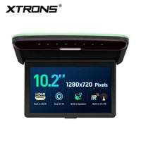 Monitor XTRONS ultrafino montado en el techo de 10,2 pulgadas con altavoces estéreo incorporados y entrada Multimedia TV para coche