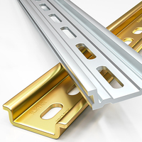Rail DIN standard de 35 mm de largeur, à fentes, en aluminium et acier, pour utilisation dans les mines, surface peinte