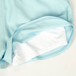 Stampa personalizzata estate veloce asciutto sport all'aria aperta confortevole luce <span class=keywords><strong>blu</strong></span> doppia fodera <span class=keywords><strong>pantaloncini</strong></span> da <span class=keywords><strong>calcio</strong></span> per ragazza - Product Image 2