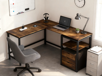 Bureau d'ordinateur portable pour enfants DESIN OEM, pliable, en MDF, avec plateau en acier inoxydable, portable, écologique, durable, avec rangement