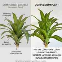 90cm Künstlicher Dracaena Seidenbaum Künstliches Dracaena-Grünpflanzenbäumchen Künstlicher Bonsai für Heim- und Gartendekoration