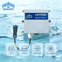 Capteur de qualité de l'eau LoRaWAN, capteur de dioxygène dissous par fluorescence 0-20 mg/L, alimenté par batterie, transmetteur d'oxygène dissous
