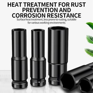 10PCS Set Kunci Hexagon Baja Karbon Tinggi Kelas Industri Lapisan Oksida Hitam Model Panjang OEM Peralatan Perbaikan Mobil 1/2 8-24mm - Product Image 6