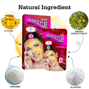 Mascarilla <span class=keywords><strong>facial</strong></span> OEM para el cuidado de la piel, vitamina C, aceite de argán, <span class=keywords><strong>arcilla</strong></span> para mujeres, blanqueamiento <span class=keywords><strong>facial</strong></span>, limpieza, exfoliación, se puede usar en mascarillas para el cuello y la nariz - Product Image 6