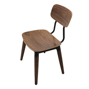 Silla rústica de metal de alta calidad duradera de madera contrachapada marrón oscuro para salón de banquetes cocina centro comercial café <span class=keywords><strong>Bistro</strong></span> - Product Image 4