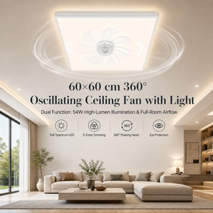 Moderner DC-Motor <span class=keywords><strong>LED</strong></span> Metall-Deckenventilator mit Licht 7 Flügel 6-Gang Fernbedienung Geräuscharm Weiß V-förmiges Design für Wohnzimmer & Hotel - Product Image 3