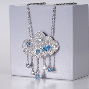 14K <b>Solid</b> <b>Gold</b> Lab Created Diamond <b>Pendant</b> Necklace for Women Fine Jewelry with Radiant Sparkle and Timeless Classic Design - Product Image 2