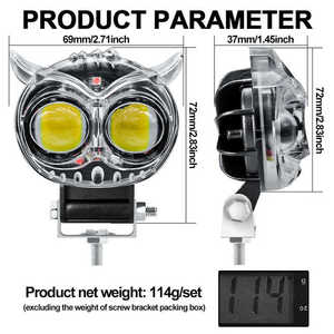 20W 24V cao thấp chùm 3 inch xe máy xe máy bên ngoài spotlight Led Spotlight kép màu Sương Mù Ánh sáng xe máy cho xe - Product Image 6