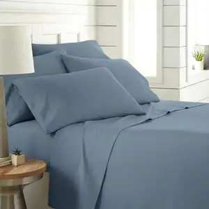 2023 New Product Luxury Bamboo Linen Blend Soft Customized Bedsheet Bedding Set
