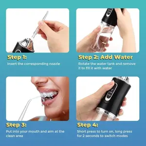 Irrigateur Oral Bon Marché Étanche IPX7 Blanchiment Des Dents Voyage À Domicile Fil Dentaire Nettoyeur De Dents Hydropulseur Électrique - Product Image 5