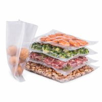 Sacs sous vide en nylon PE transparent gaufré refermables de qualité alimentaire pour le stockage de la viande, des fruits de mer et des légumes
