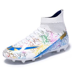 Brand Logo Custom High Top Professional AG TF Plus EU 47 48 US 13 <strong>14</strong> <strong>Size</strong> Leather Training <strong>Football</strong> Shoes Soccer <strong>Boots</strong> for Men - Product Image 2