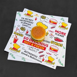 Food Grade Greaseproof Waterproof Baking <b>Paper</b> Eco-Friendly Recyclable Custom Printed Food <b>Wrapping</b> <b>Paper</b> for <b>Burger</b> Cookie - Product Image 5
