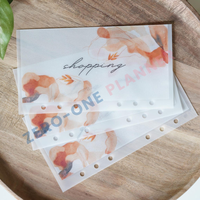 Enveloppes à paillettes A5 A6 A7 personnalisées Enveloppes transparentes sans fermeture à glissière pour classeur budgétaire organisateur d'argent en vélin mat pour économiser