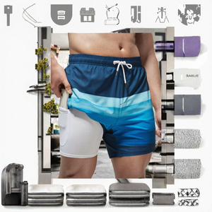 TAIYI Pantalones Cortos de Nylon para Hombre 2026, de Fábrica, Casuales, Holgados, de Tres Cuartos, para Surf, Uso Doméstico, Playa, Fitness, de Secado Rápido y Sin Arrugas - Product Image 3