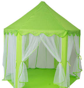 2023 Bán Buôn Màu Hồng Tán Lều Xách Tay Trẻ Em Chơi Lều Nhà Trong Nhà Có Thể Gập Lại Hình Lục Giác Bé Công Chúa Lều - Product Image 1