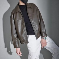 Veste Moto Premium Noire pour Hommes en Simili Cuir PU, Manteau Personnalisé pour l'Hiver et le Quotidien