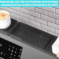 Rak Bumbu Dapur Silikon Tahan Panas di Atas Kompor Rak Atas Magnetik Rak Kompor Silikon Rak Magnetik