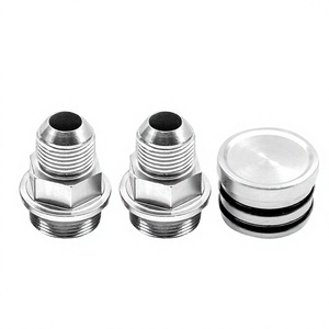 Soportes y Conectores de Motor para Carreras M28-10AN de Aleación de Aluminio Negra para Autos Modificados - Product Image 3