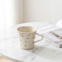 Mug à café en céramique Redeco Daisy, mugs mignons, mugs personnalisés, tasse à fleurs en céramique, peinte à la main, vaisselle de cuisine pour la maison