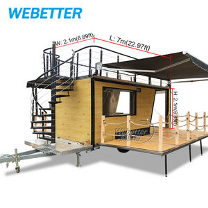 WEBETTER <span class=keywords><strong>Casa</strong></span> Contenedor, Restaurante Móvil, Cafetería Móvil Portátil, Remolque de Bar de Jugos - Product Image 2