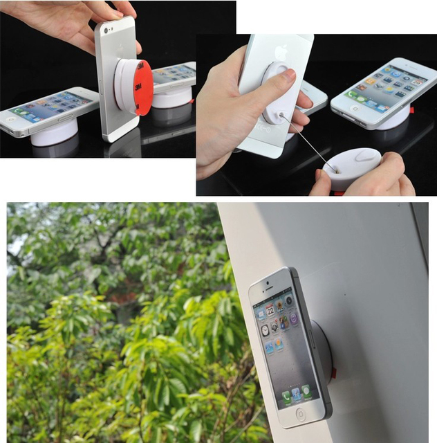 Universal Remote Control Security Tether Anti-Theft Coiled Spring Cable Mobile Phone Display Holder for Hotel Retail