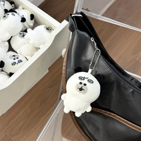 Panda roux amusant et abstrait, motif crevette, pour pendentif, jouet en peluche, rembourrage en coton PP, matériau polyester, oreiller original