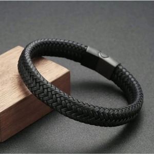 Pulsera de Cuero Personalizada para Hombre con Hebilla Magnética, Diseño Trenzado, Joyería de Moda - Product Image 3