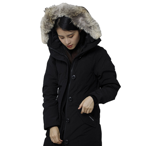 Vente en gros dame veste manteau d'hiver hollandais Amerikan Mujer Xl coupe-vent résistant fermeture éclair Orolay veste vers le bas rembourré Parka femme - Product Image 3