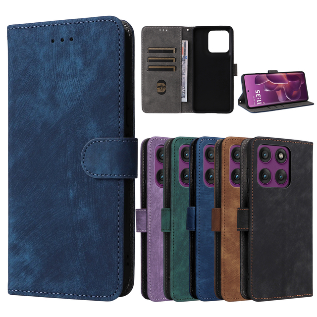 For Motorola Edge 60 Fusion / 60 60s Pro / 60 60s RFID Protection Wallet Leather Flip Card Slot Cover Phone Stand case